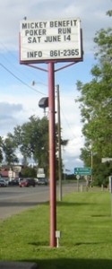 Huntley Park ad sign
